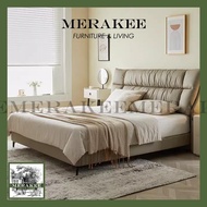 MERAKEE Queen/King Genuine Leather Bed Frame Bedroom Furniture JC8216