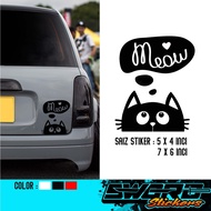 STIKER KUCING 6 / CAT STICKER / KUCING COMEL / STIKER KERETA