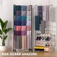GANTUNGAN 10-Tier Hijab Rack Amazing Shoe Rack Size 51 x 24 x 140 CM