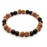 black bead with 5 face rudraksha bracelets