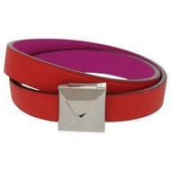 นาฬิกา Hermès Double Tour Infinie Medor สายหนังและโลหะสีส้มม่วงสองสี รุ่น 0160 สภาพเหมือนใหม่ [มือสอ