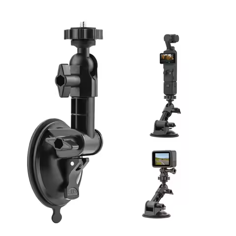 Suction Cup Action Camera Car Mount with Adapter Stable Car Suction Cup Holder Adjustable for DJI Os