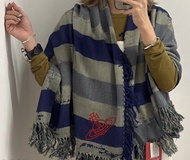 Vivienne Westwood blue shawl 藍色大披肩