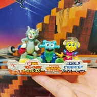 日本 絕版 限定 稀少 巧克力蛋 湯姆貓與傑利鼠 機器狗 太空鼠 Ferrero 迷你 展示 公仔 健達出奇蛋 玩具