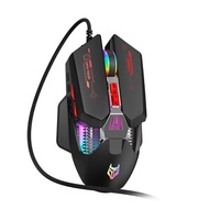 APAYADO T4 Gaming Mouse แบบมีสายสีดําอัตราการสุทธิ 1000Hz60IPS12800DPIRGB พร้อมสายไฟ Ultra-light สํา