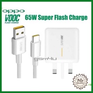 OPPO REALME RENO 2 3 4 5 5F 6Z A74 A77 A95 A96 SUPERVOOC 30W/65W SUPERDART Type C USB VOOC Fast Charger/Kabel Cepat Laju