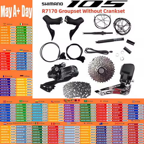 Shimano 105 Series Di2 Groupset R7170 Electronic Part 2x12s No Crankset ST-R7170 FD RD R7150 CS-R710