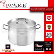 QWARE COMMERCIAL SANDWICHED BOTTOM SAUCE POT/PERIUK STAINLESS STEEL TEBAL