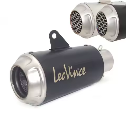 LeoVince Motorcycle Escape Muffler Modified Exhaust Pipe 51mm with DB Killer For Honda Yamaha Kawasa