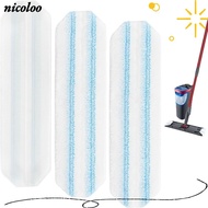 NICOLOO Reusable Microfiber Mop Pad, Washable Removable Flat Mop Replacement Cloth, Durable Cotton L