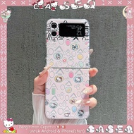 Samsung Z Flip & Oppo N Flip Pink Aesthetic Elegant Case | Samsung Z Flip Case 7 6 5 4 3 2 | Z Flip 