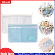 PickEgg [Sale] 2 Pcs Fridge Door Mesh Bag Storage Packet Sundries Sorting Double Hanging Pocket Organizer Pouch Mini Cooler Accessories