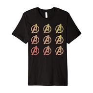 Tシャツ キャラクター ファッション GVD4MG60FST Marvel Avengers Gradient Logo Stack Premium T-Shi