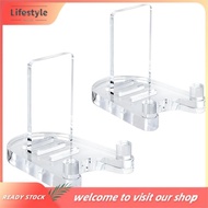[Lifestyle] Plate Stands for Display, 2 Pack Adjustable Acrylic Stand- Clear Stable Holder for Photo