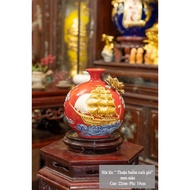 Vase to attract fortune and smooth sailing, high-end embossed product in all colors according to fen