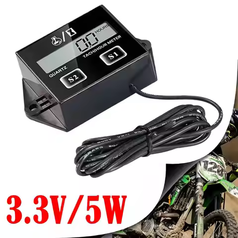 LCD Digital Engine Tachometer 9999.9Hours/15300RPM Engine Timer Tachometer Bicycle Multifunction Tac