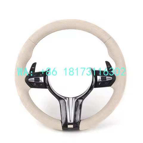 China Plant 2026 With Forged Carbon Trim Beige Color Leather M Sport Steering Wheel F10 F20 F30 M3 F