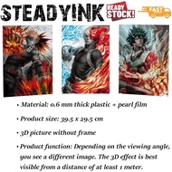 [𝚂𝚝𝚎𝚊𝚍𝚢𝙸𝙽𝙺] My Hero Academia 3D Poster – Anime Motion Wall Art Spinning Effect Home Decor Optical Il