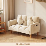 🎁Lazy Sofa Small Apartment Bedroom Fabric Craft Sofa Double Folding Sofa Simple Tatami Simple Sofa