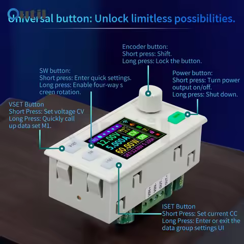 SK150S CNC DC Buck Boost Converter 150W Adjustable Regulated Voltage Current Regulator 0~40V 8A MPPT
