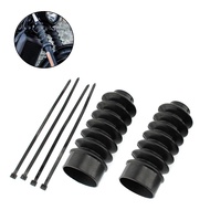 2PCS 39mm Motorcycle Front Fork Cover Gaiters Gators Rubber Long Boots For Harley Davidson Sportster
