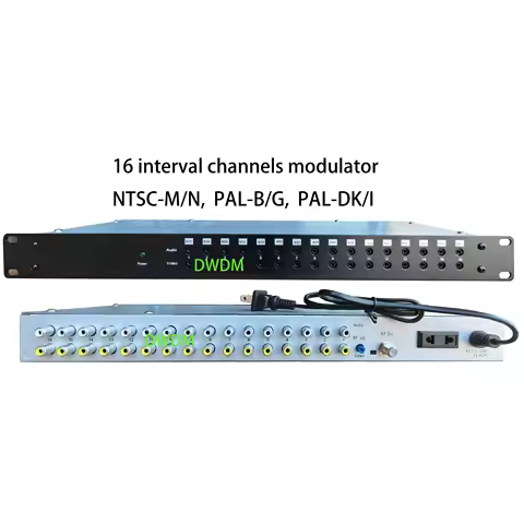 16-channel analog modulator, AV audio and video to RF signal, hotel cable TV front-end equipment