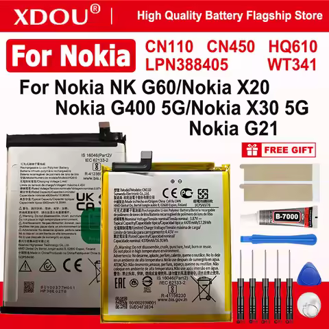 Brand New CN110 CN450 HQ610 LPN388405 WT341 Battery For Nokia X20 5G NKG60 Nokia G400 5G Nokia G21 P