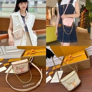 Aaa+ultimate Edition Exclusive First Launch 2024 New Style Small Bag M82208 82347 Chest Bag Full Leather Silk Print Chain Bag Mini Bumbag Handbag Gradient Color Armpit Shoulder Bag Crossbody Female Bag Can Hold Mobile Phones