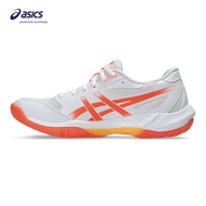 ASICS Women GEL-ROCKET 12 Indoor Court Shoes in White/Vivid Coral