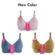 NEW Lydyly Bra Wanita BH L021 Model Full Brukat Big Size Bra Tanpa Kawat kombinasi Jaring-jaring