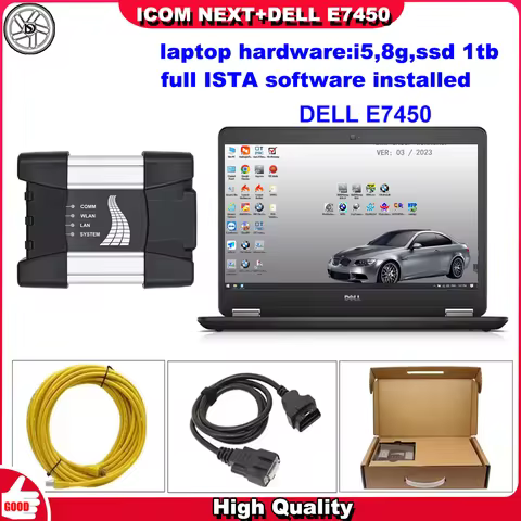 2025 FOR BMW ICOM NEXT Diagnostic Tool PRO Auto Scanner Software EXPERT MODE SSD 1tb Laptop DELL E74
