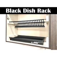 The NEW BLACK STAINLESS STEEL Dish Rack/ Kitchen Cabinet Dish Drainer