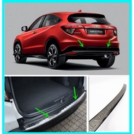 HONDA HRV(HR-V) 2019-2021 (VEZEL LOGO)Rear Bumper Guard Trunk Protector stainless steel(BLACK CHROME