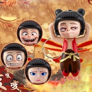 [COD] NeZha2 Face Changing Doll, Plastics Chinese Style NeZha Face Makeup Toy, Figure Toys DIY Craft