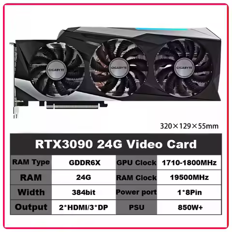 RTX3090 24G Video Card Super Powerful GPU Condition Used Tested Quality Very Good