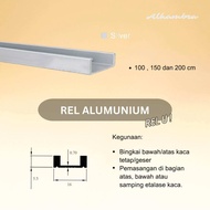 Rell Aluminium Etalase Showcase U M H  Rel Kolong Dapur  Etalase Kaca Aluminium - 100 150 200 cm