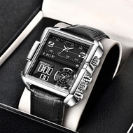 LIGE 2022 Newest Square Watch Luxury Quartz Watch Waterproof Electronic Digital Clock