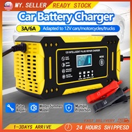 ❁12v24v  Car Battery Charger Car Motorcycle Charger Battery Motor Pengecas Bateri Kereta Motor Bateri Charger 汽車電池 充電器⊿