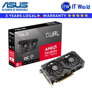 ASUS RX7600 8GB GDDR6 EVO OC Dual Radeon AMD Graphics Card (DUAL-RX7600-O8G-EVO) | itw