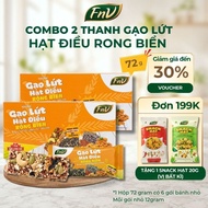 Combo of 2 boxes of brown rice, seaweed, cashew nuts, FNV nutritional sugar-free snacks, 3 boxes x 7