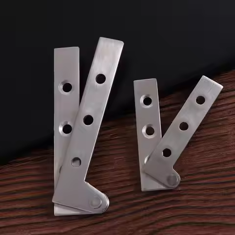 2PCS Chicken beak Hidden Hinges Seven-word Stainless Steel Invisible Door Pivot Hinge Inset 360 Degr