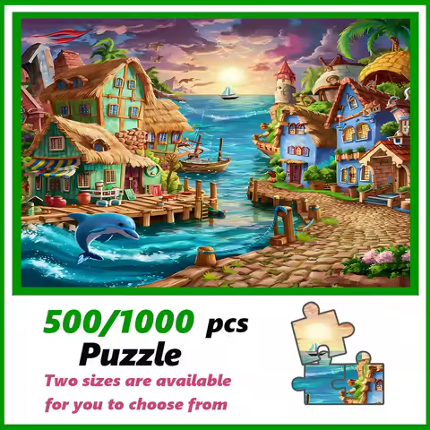 A high-quality 500/1000-piece puzzle, perfect for adults, is a fun family game that helps relieve st