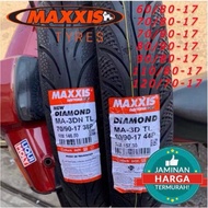 TAYAR TYRE MAXXIS MAXIS DIAMOND BUNGA MA3D MA-3D TUBELESS 60/80 70/80 70/90 80/90 90/80 100/80 100/7
