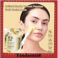 YABAOLI Retinol Snake Venom Peptide 24K Gold Mask 100g Retinol Mask Peel Off Mask Cleansing Cleanser For Face肽黄金撕拉面膜 雅宝莉