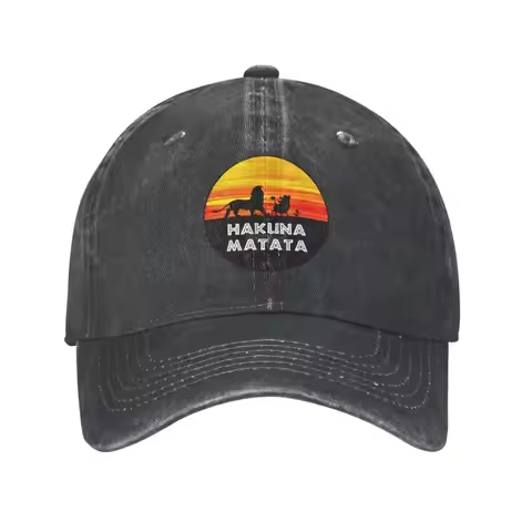 Personalized Cotton Hakuna Matata Baseball Cap Women Men Breathable Funny Timon Pumba Dad Hat Sports