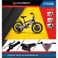 Coyote yotel BMX Bike X2 Series Superman UK 16" - 18 inch By Element Tires 2.5