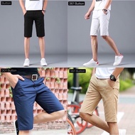 SELUAR PENDEK beach wear Short Pants Multipocket elastic waist belt Breathable Pants 100% Cotton Wor