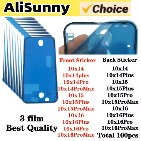 WholeSale Waterproof LCD Seal + Back Cover Side Sticker For iPhone 16 Plus 15 Pro Max 14 16E Front D