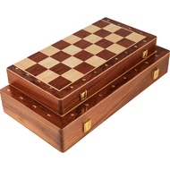 Chess Set Top Grade Wooden Folding Big Traditional Classic Handwork Solid Wood Pieces Walnut Chessbo