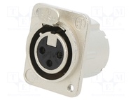 Jack canon(XLR) cái - Jack canon âm - Neutrik - Model NC3FD-LX - Made in Liechtenstein.